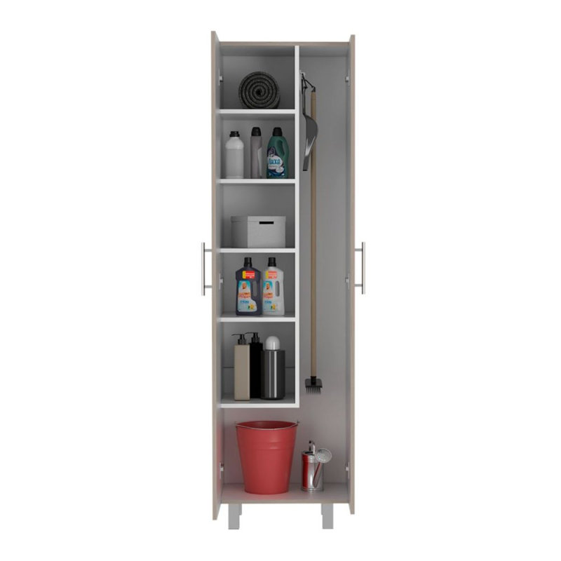 Halifax 2Door Rectangle Closet Pantry White, 20.21"W x 14.64"D, White