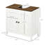 Armoire de salle de bain sous le lavabo avec 2 portes et tablette, meuble-lavabo à piédestal