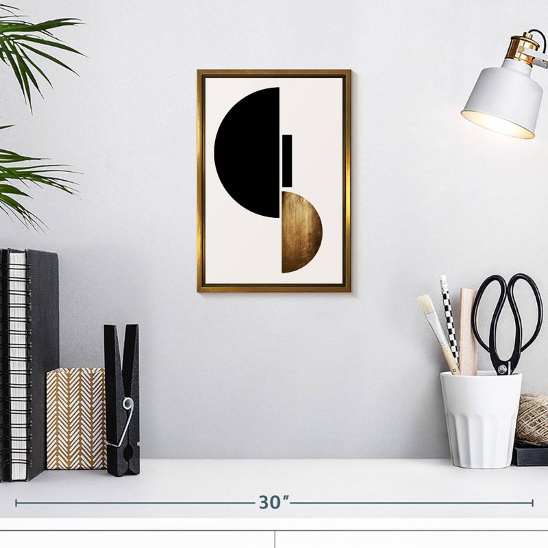 Forme II, 9 po x 13 po, Floating Frame Gold