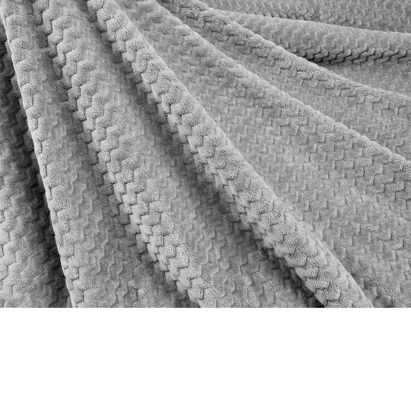 Couverture pelucheuse de qualité supérieure, 60 po x 80 po, Gris