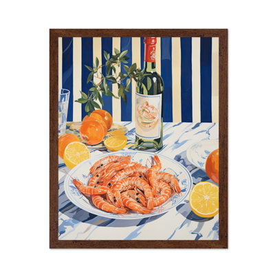 Crevettes et oranges