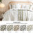3 Pcs Full/queen Chenille Cotton Printed Comforter , Sage/ Color, Global Inspired Print, And , Matching Shams With Back Overlap