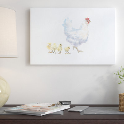 «Hen and Chickens», impression sur toile tendue
