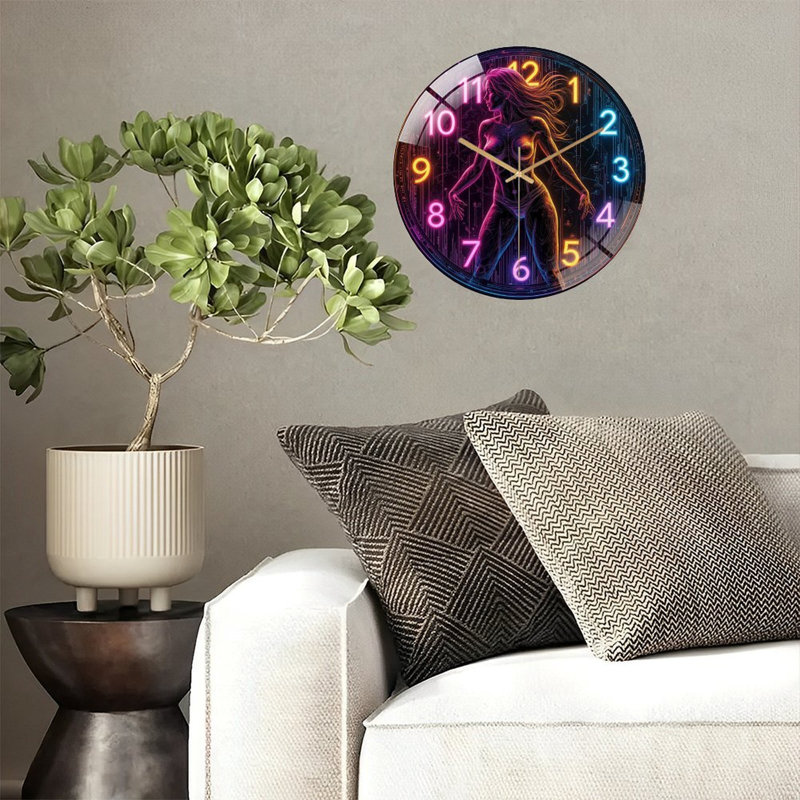 Horloge murale Neon