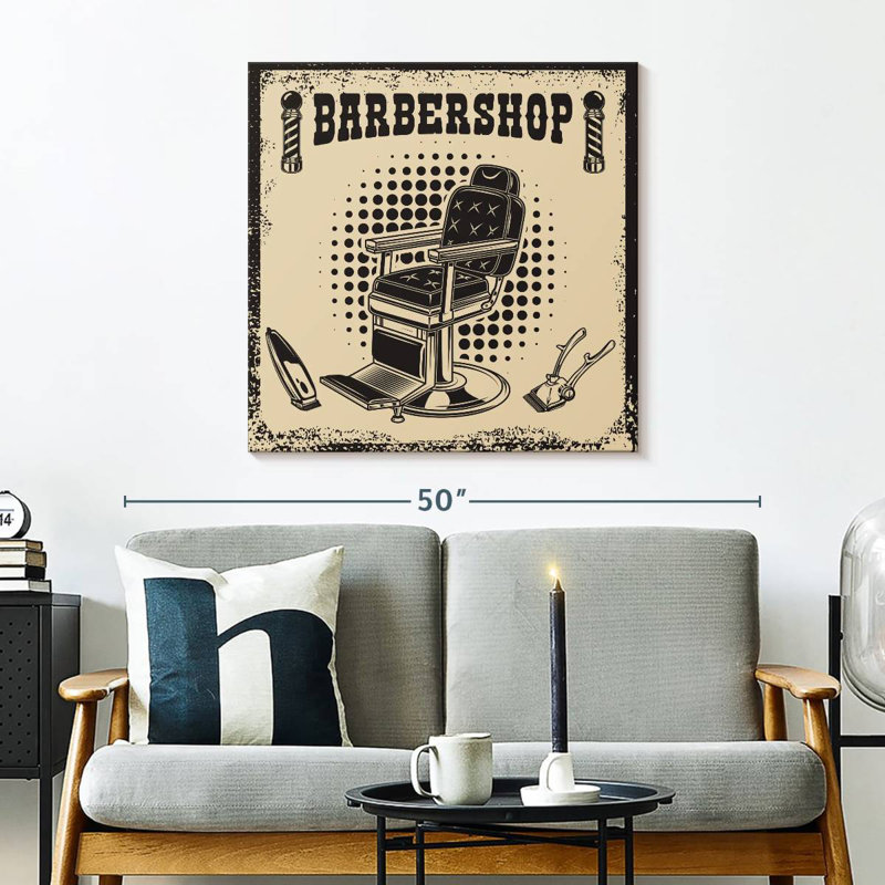 Enseigne murale rétro Khylige Barbershop