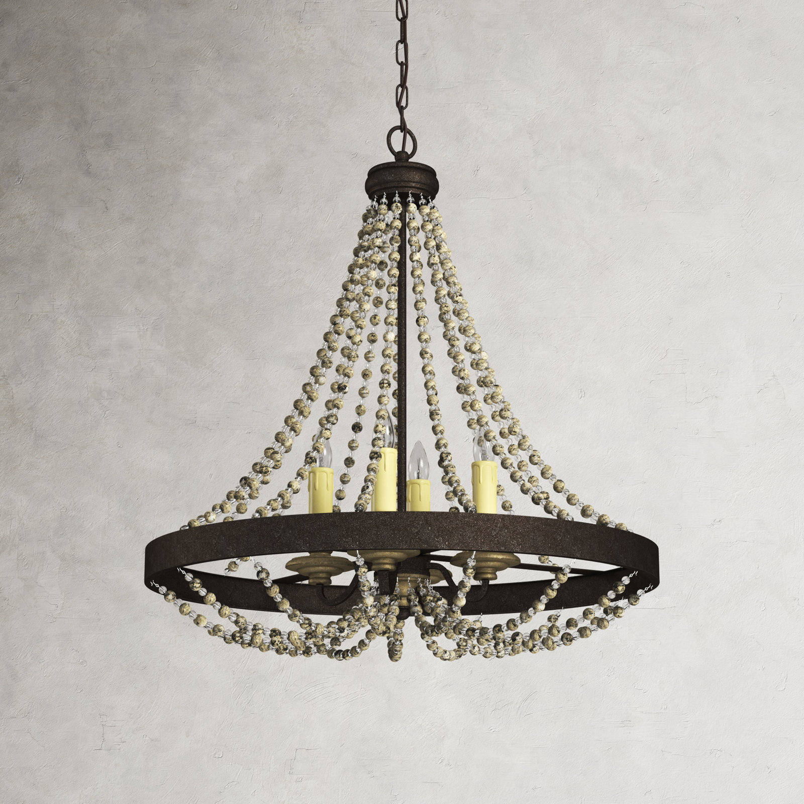 Aldham 4 - Light Metal Dimmable Empire Chandelier