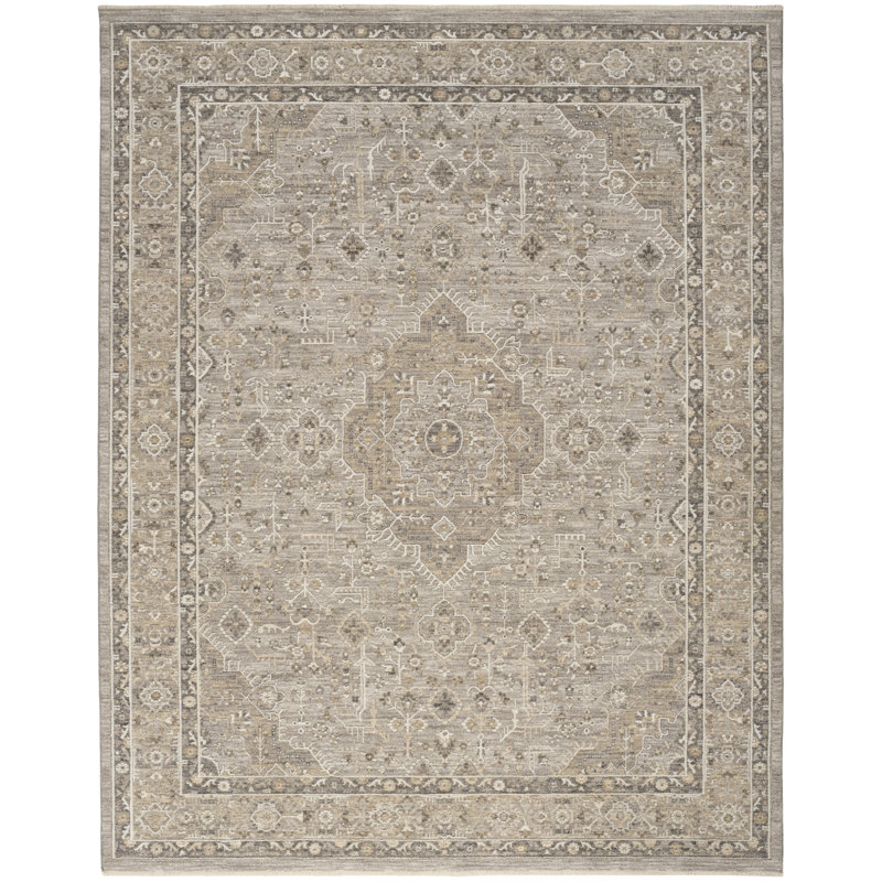 Hemington Grey Vintage Indoor Rug, Rectangle 7'10" x 10'