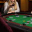 81.9" 10-Player Oval Wood Grain Poker Table