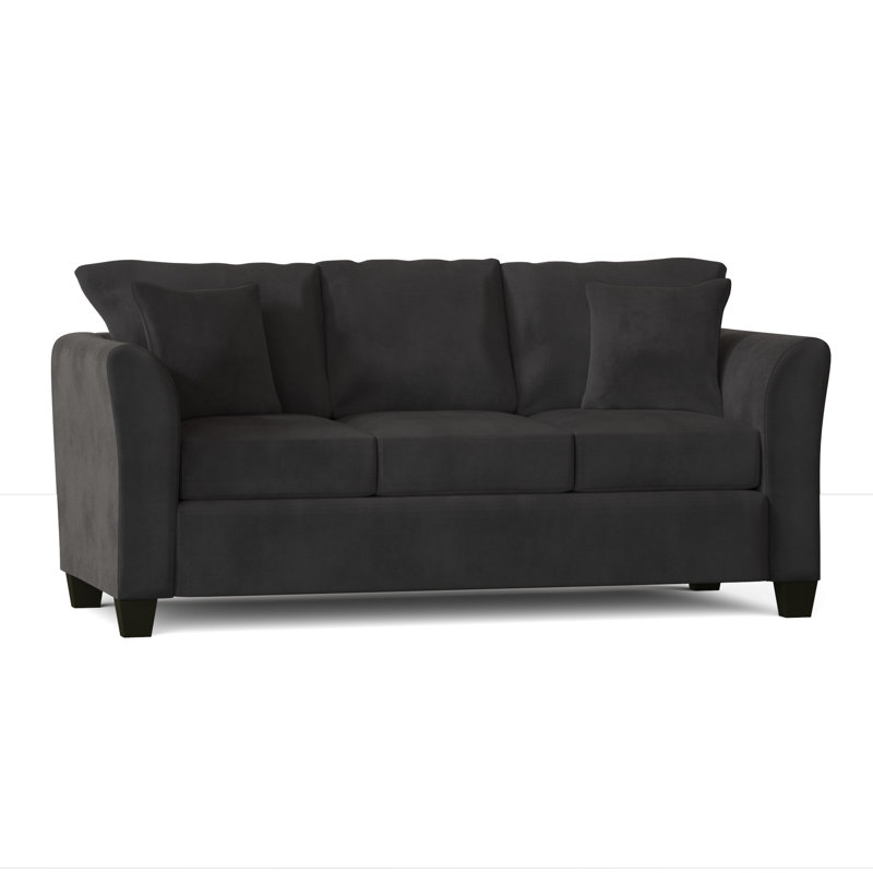 Aniki Upholstered 81.5'' Sofa, Bulldozer Black