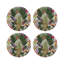 Fantasy Tropical Vegan Leather Round Beaded Placemat