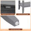 Buffet Buffet avec 2 portes et 2 tiroirs gris-2096503950