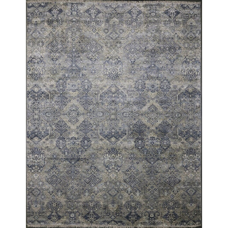 Contemporary, Transitional One-of-a-Kind Rectangle 6 X 9'2" Hand Knotted Area Rug