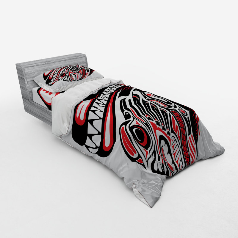 Ensemble de housse de couette Tribal Microfiber Electic, Housse de couette simple TG + 2 articles suppléme