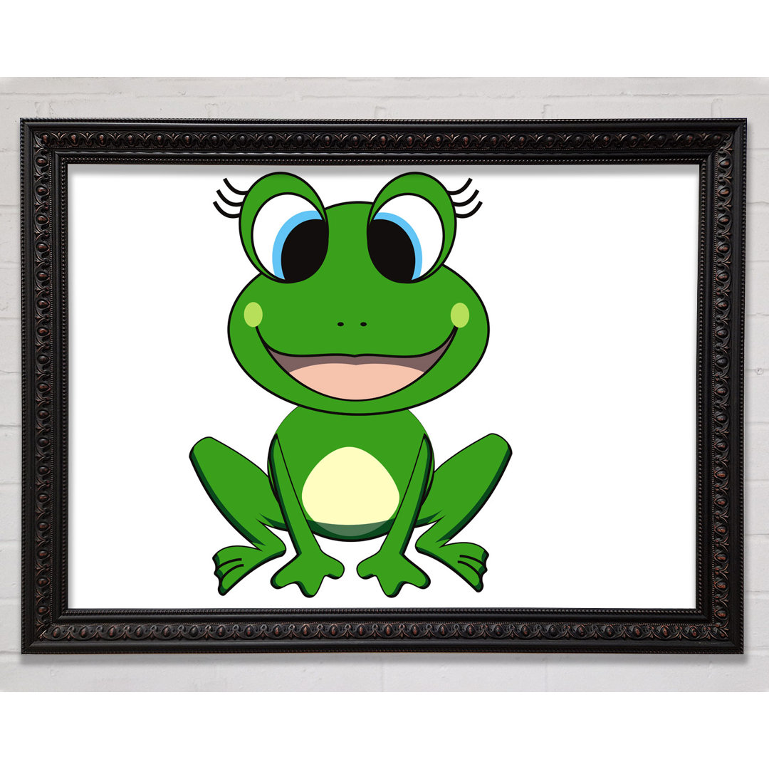 Happy Frog Ready - Einzelner Bilderrahmen Druck