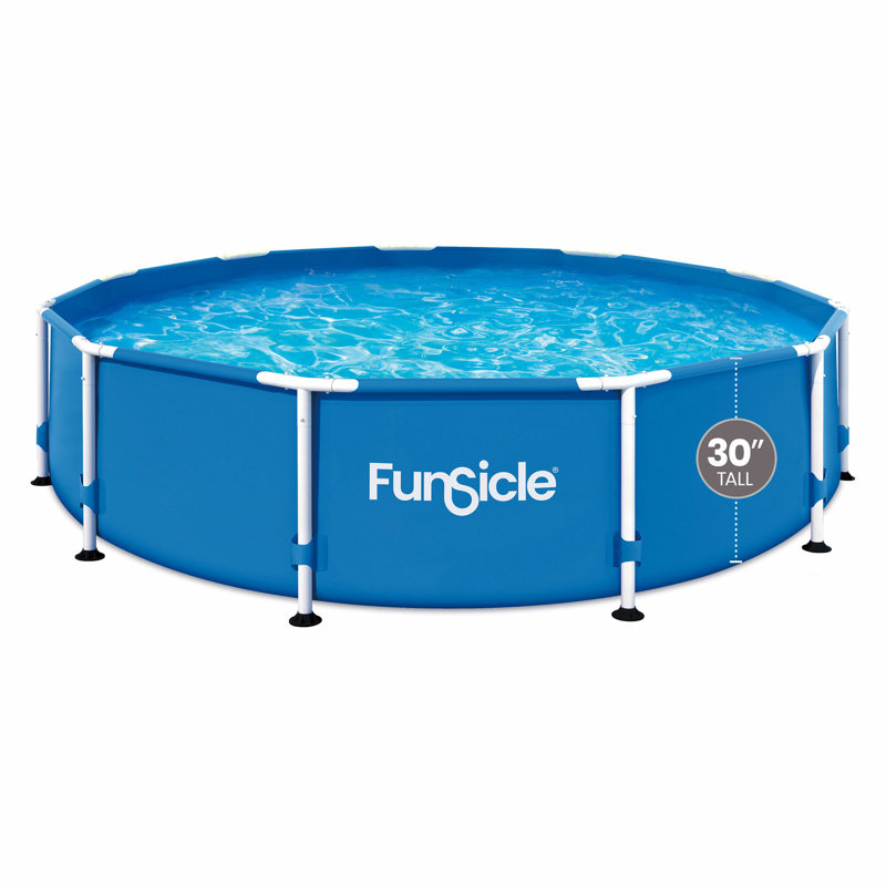 Plastic Round Frame Set Pool H x W x L , with Pump Included, 12ft x 30in
