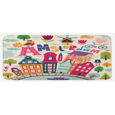 Eclectic Synthetic Kitchen Mat
