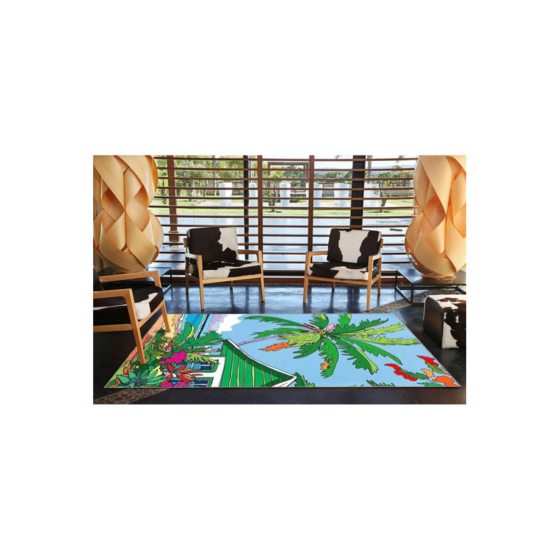 Tapis pastel lavable à la machine, Sous-tapis rectangulaire de 3 pi 3 po x 4 pi 11 po
