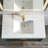 Solid wood 36'' Modern Wall Mounted Single Bathroom Vanity with Engineered Stone Top and Light-23933034