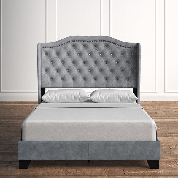 Willa Arlo Interiors Tess Upholstered Wingback Bed & Reviews | Wayfair