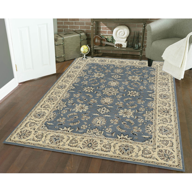Tapis bleu Winston-Salem, Rectangle 5 pi 5 po x 7 pi 7 po
