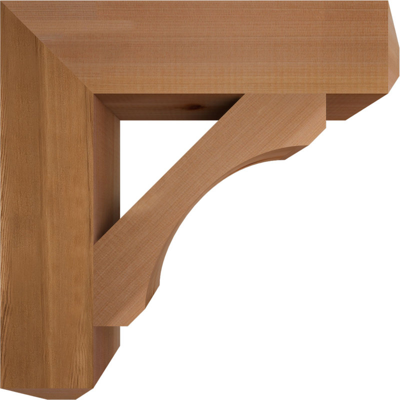 H Support en bois / corbeau, Western Red Cedar (Smooth), H 18 po x l 3,5 po x P 18 po