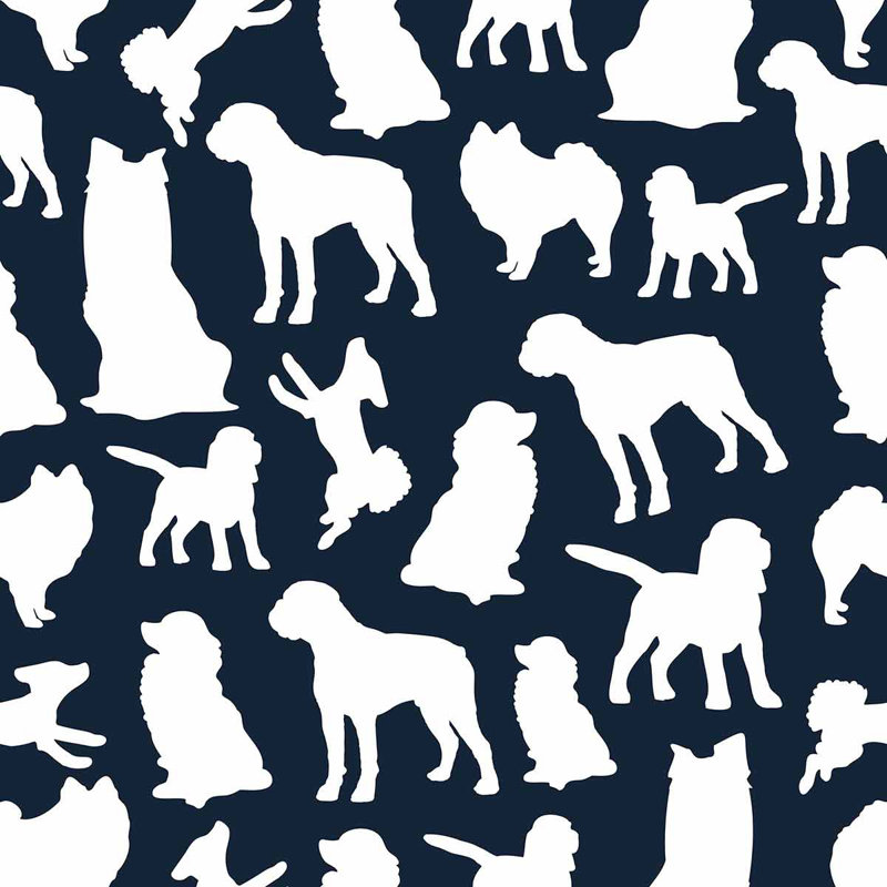 Panneau de papier peint adhésif pour chien, L 126 po x l 24 po