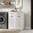 Laundry Cabinet Removable Baskets Drawers Dual Section Clothes Sorting Storage
