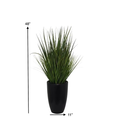 Primrue 48'' Faux Foliage Grass in Cement Pot & Reviews | Wayfair