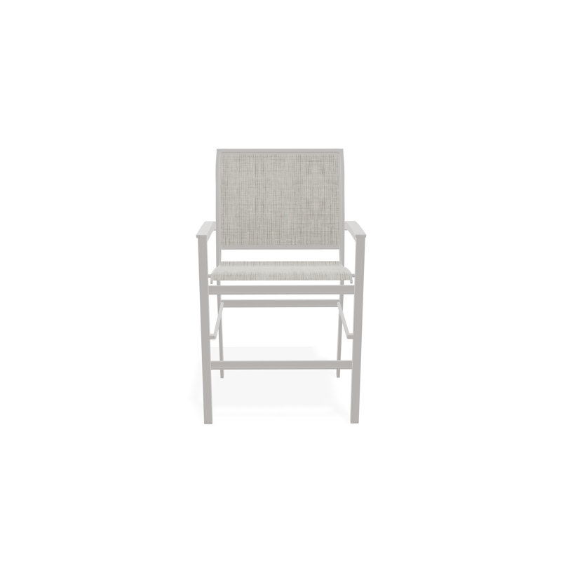 Chaise de café empilable en aluminium Bazza, Gris chaleureux, Fumée