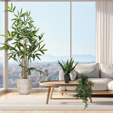 Multi-Size Bamboo Tree Faux Plant Combo  (Set of 3)