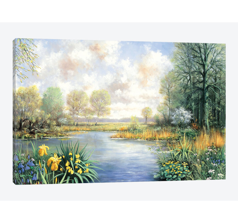 «Spring Time» par Peter Motz, reproduction d'art sur toile tendue, H 40 po x l 60 po x P 1,5 po, Toile tendue, Pas de tapis