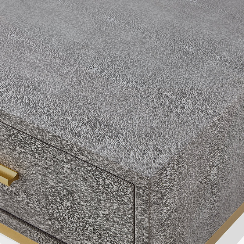 Table de bout Yadira, Or brossé, gris