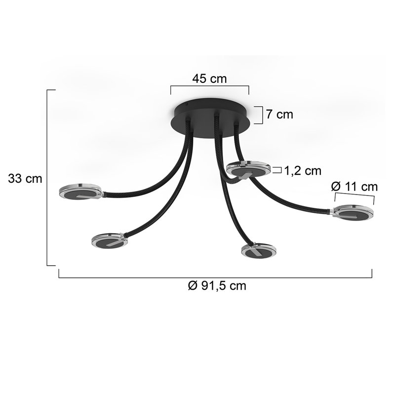 Asrf LED Spotlight, Black