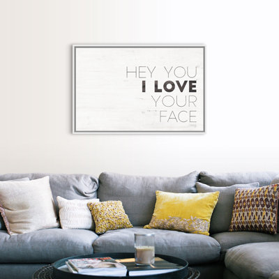 «Hey you» par Marla Rae - Art textuel sur toile