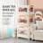 Inbox Zero 8.4 Gal Foldable Cabinet with 1 Lid Set 3 Tier,Clear Plastic Folding Storage Box with Wheel