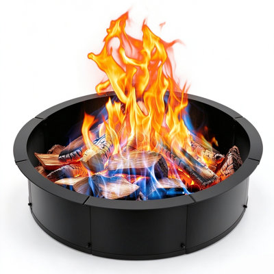 Acier Q235 + 36 po Anneau rond pour foyer d'extérieur + construction à 8 panneaux haute température - camping pour patio