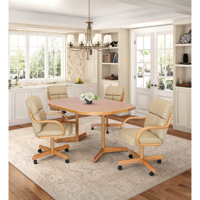 Johnmason 5-Piece Extendable Double-Pedestal Caster Dining Set