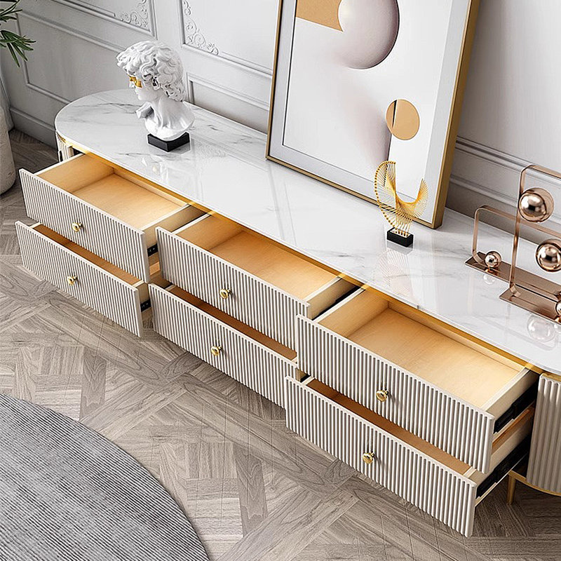 Armoire de rangement de télévision moderne et luxueuse, H 18,5 po x L 78,74 po x l 15,75 po