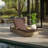 Azul Solid Eucalyptus Wood Outdoor Chaise Lounge with Cushion-100929763