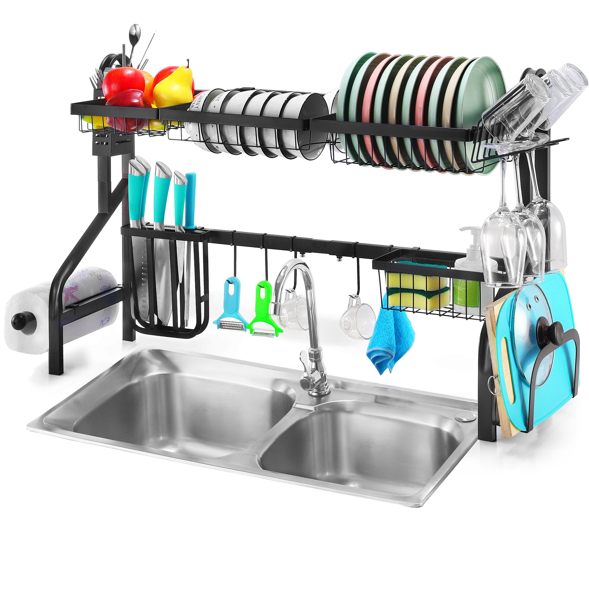 Fuleadture Adjustable Stainless Steel Over the Sink Dish Rack | Wayfair