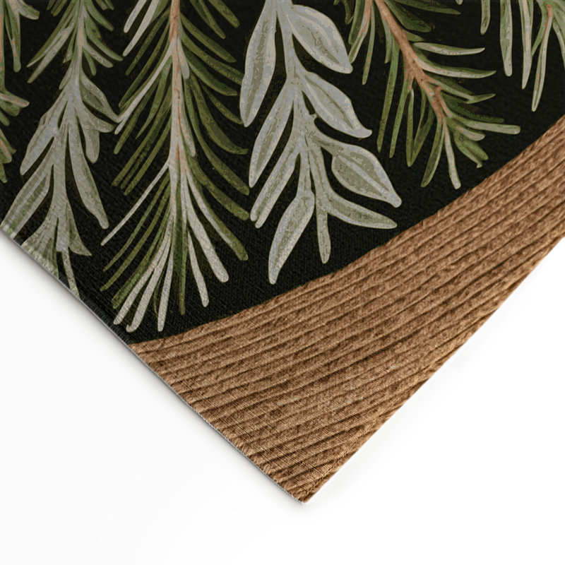 Tapis d'intérieur et d'extérieur brun Botanical, Rectangle 9 pi x 12 pi