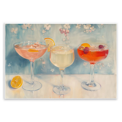 Art mural amusant sur des cocktails fruités par Arlington Prints