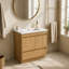 30 po * 18,5 po. Plateau de meuble-lavabo en céramique avec trou unique, vasque de salle de bain rectangulaire, blanc brillant