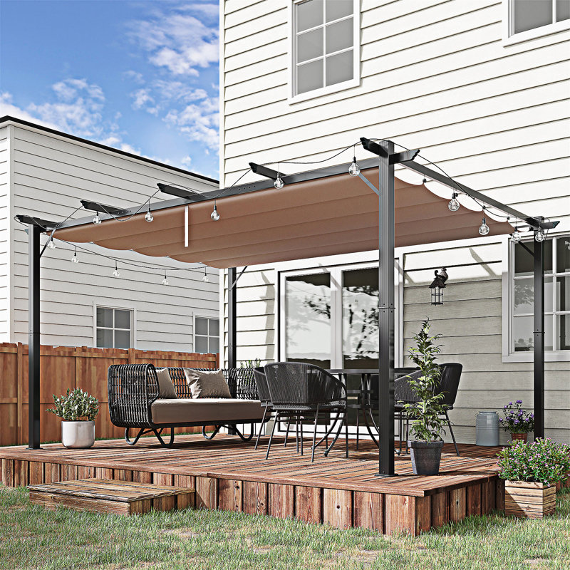 Pergola d'extérieur avec auvent rétractable
