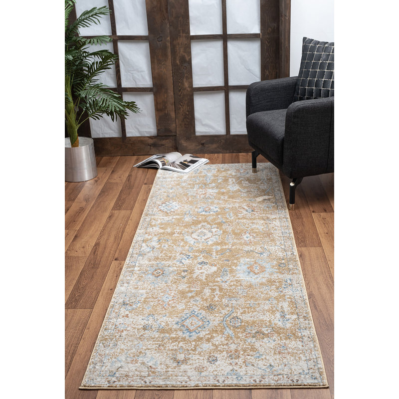 Tapis doré Noble, Rectangle 5 pi 3 po x 7 pi 3 po