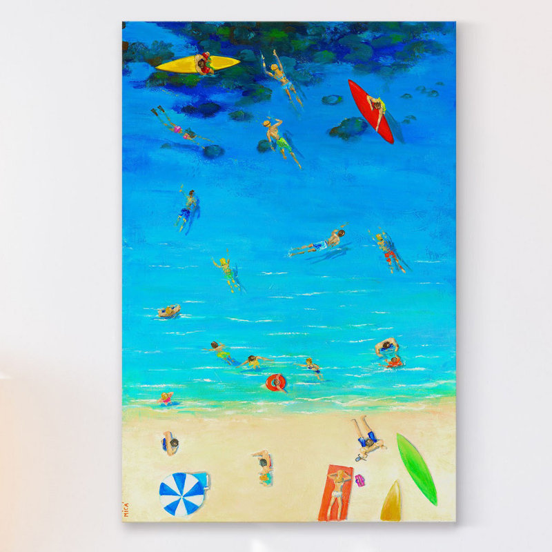 « exploring the sea », reproduction d’art sur toile tendue, H 45 po x l 30 po x P 1,5 po
