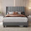 Upholstered Bed Frame with Channel Tufted Headboard-173185129-151398449