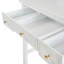 Coiffeuse compacte avec miroir réversible, coiffeuse avec tabouret, coiffeuse compacte pour petits espaces, blanc