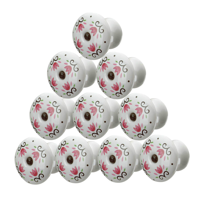 White Knobs And Pulls Cabinet Knobs Handle Drawer Pulls Round Cabinet Hardware Knobs Pack of 10