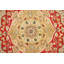 Tapis vert unique noué à la main 5 pi 2 po New Age One-of-a-Kind